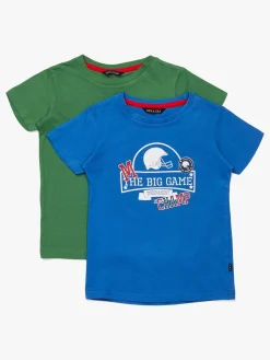 Børn LucaLola Luca & Lola San Marino T-Shirt 2-pak, Blue/Green