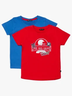Børn LucaLola Overdele>Luca & Lola San Marino T-Shirt 2-pak, Red/Blue