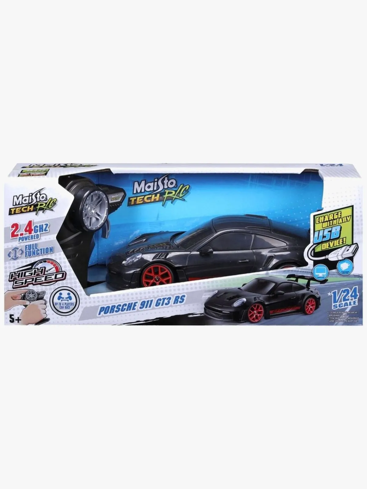 Maisto Fjernstyret>Tech Premium Porsche 911 GT3 RS Fjernstyret Bil 1:24