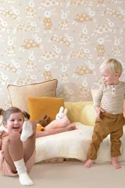 Børn Majvillan Tapet Garden Party, Sandy Grey