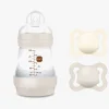 MAM Air Naturgummi Sutter 0-6m & Easy Start Sutteflaske Anti-kolik 160 ml, Neutral
