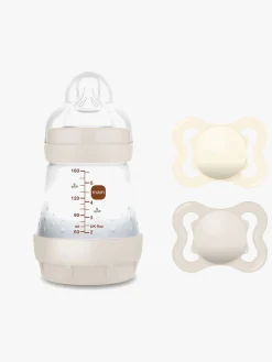 MAM Air Naturgummi Sutter 0-6m & Easy Start Sutteflaske Anti-kolik 160 ml, Neutral