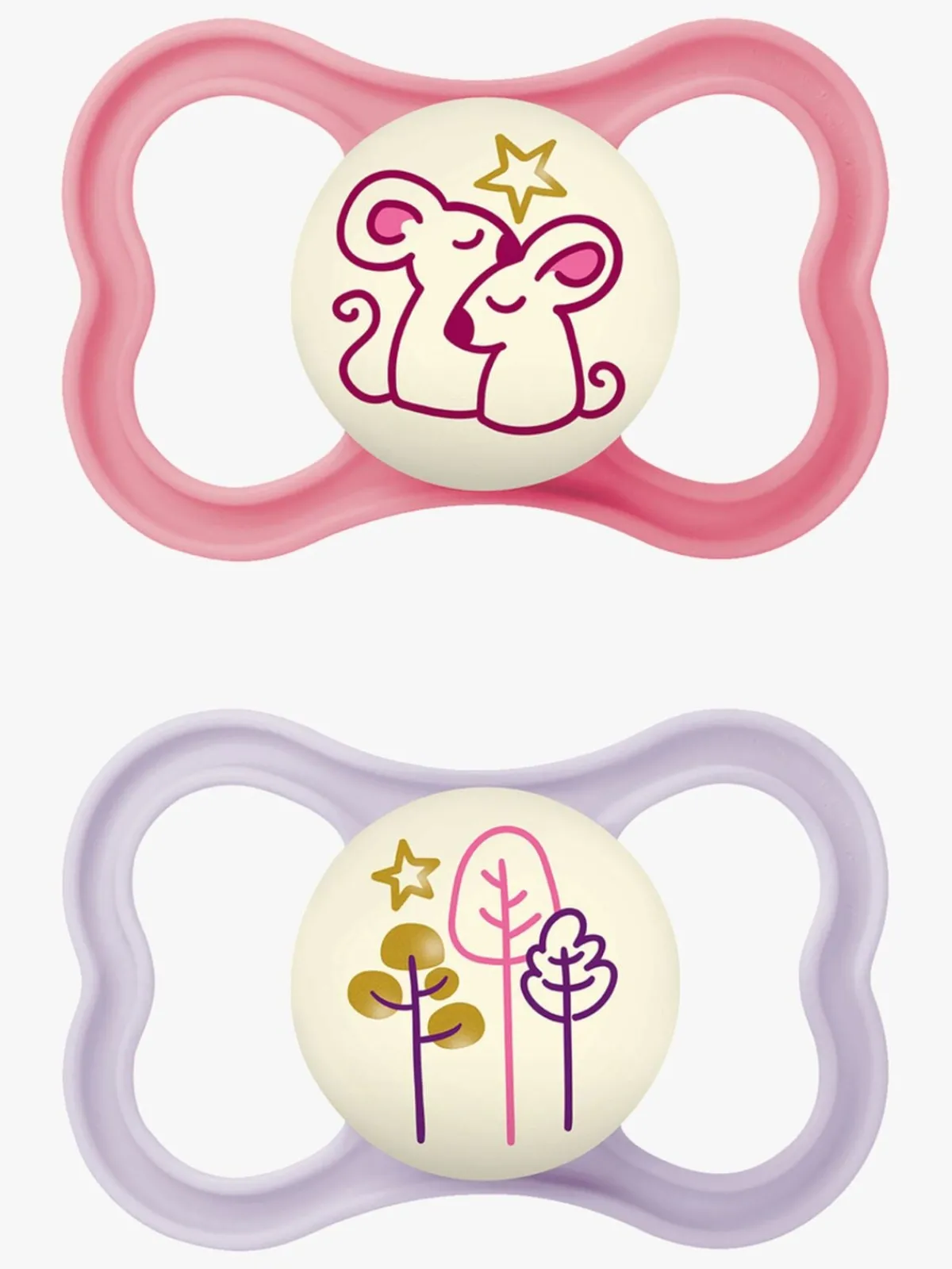 MAM Sutter & Suttesnore>Air Night Silikone Sutter 6-16m, Pink