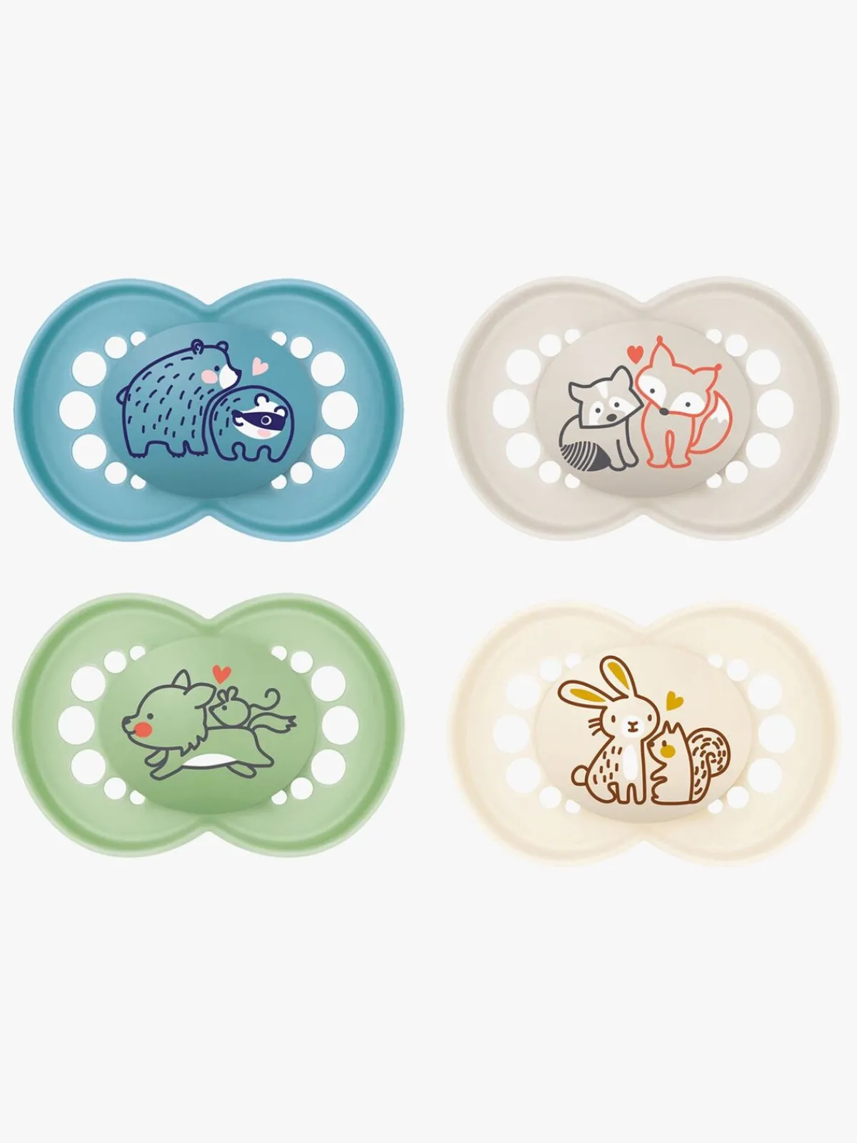 MAM Sutter & Suttesnore*Original Latex Sutter 16-36m 4-pak, Blå/Neutral