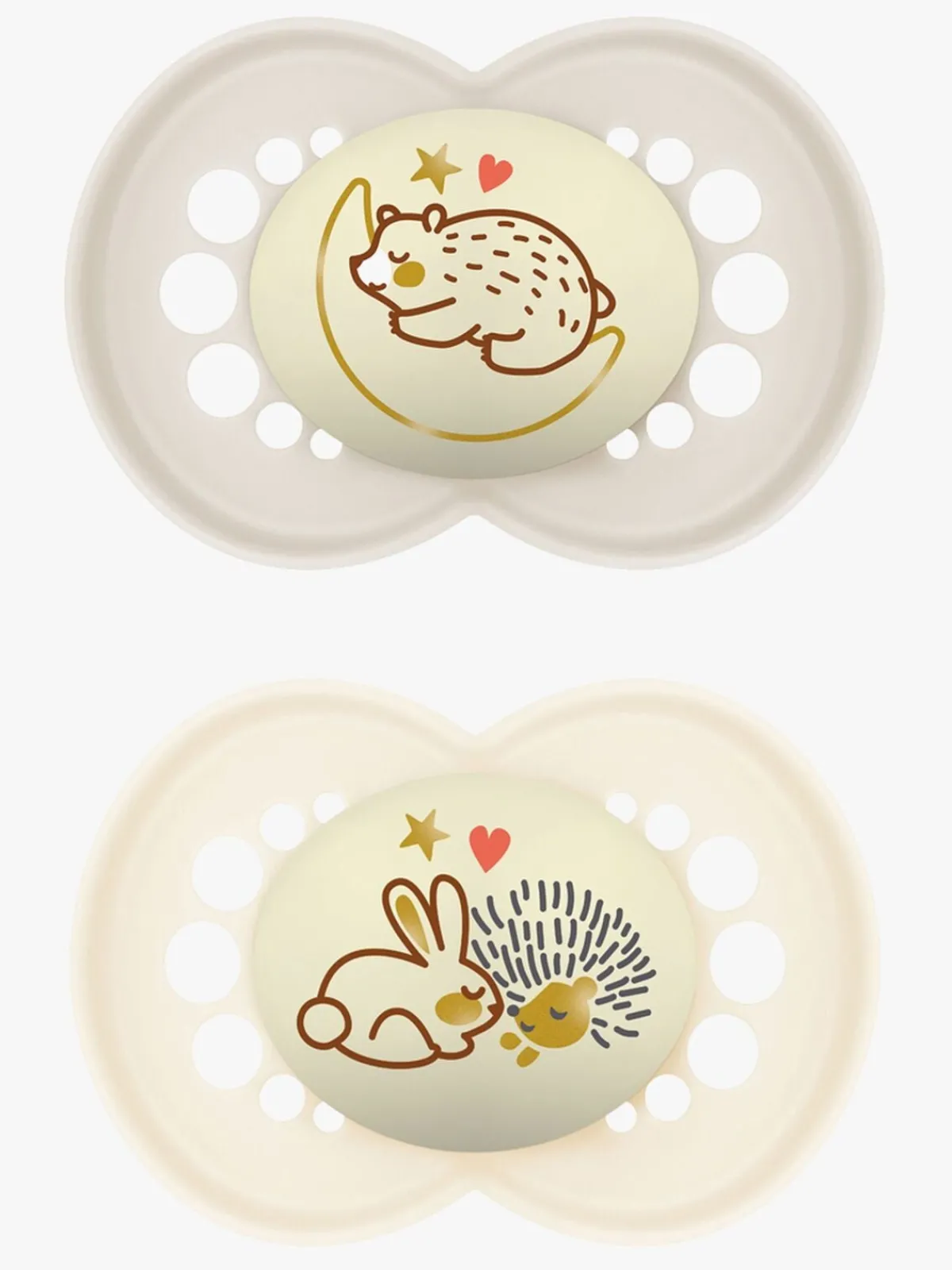 MAM Sutter & Suttesnore*Original Night Sutter 6-16m 4-pak, Pink/Neutral