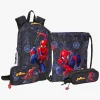 Spiderman Tasker*Marvel Spider-Man Mini Rygsæk 8,5L, Gymnastikpose, Køletaske & Penalhus, Attack