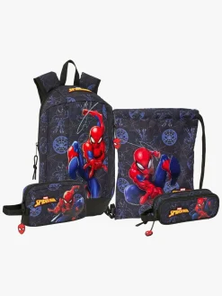 Spiderman Tasker*Marvel Spider-Man Mini Rygsæk 8,5L, Gymnastikpose, Køletaske & Penalhus, Attack