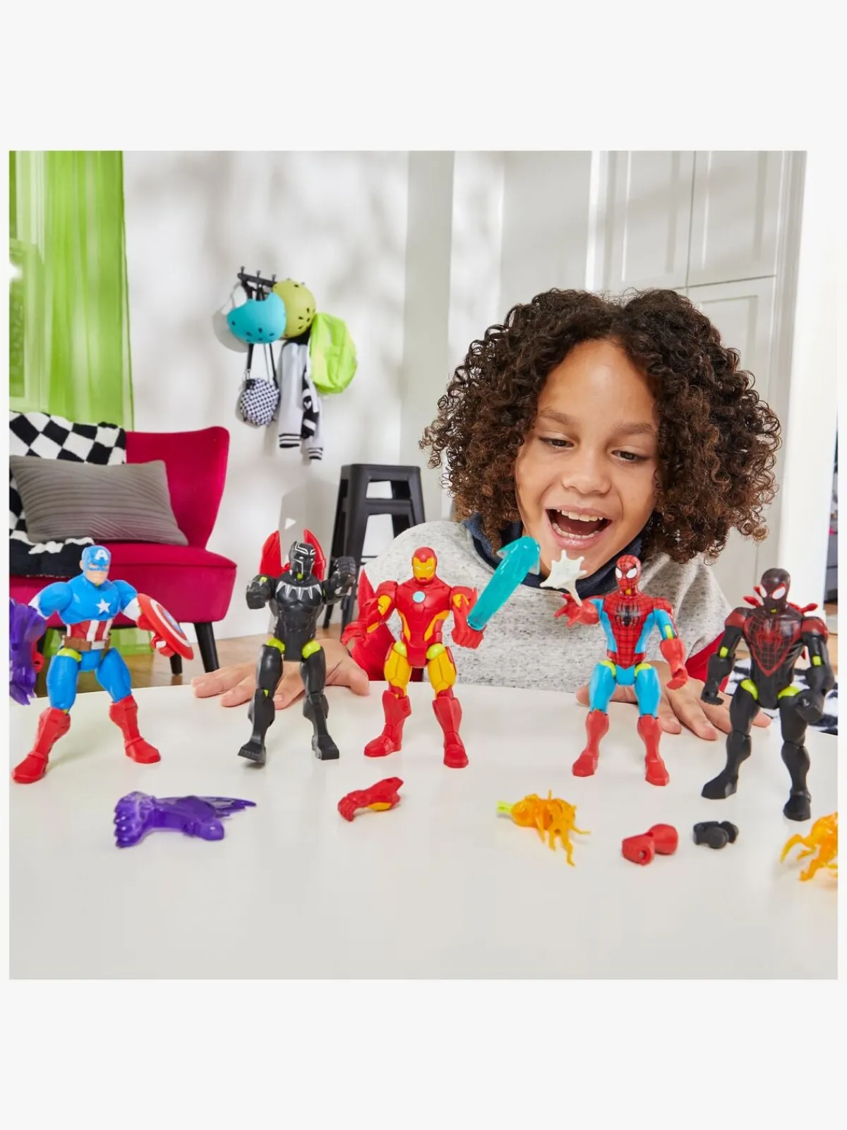 MarvelSpiderMan Legetøjsfigurer>Marvel Spider-Man Mixmashers Figur Iron Spider Delux