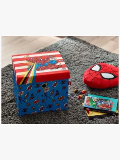 Børn MarvelSpiderMan Marvel Spider-Man Puf med Opbevaringsboks, Multifarvet