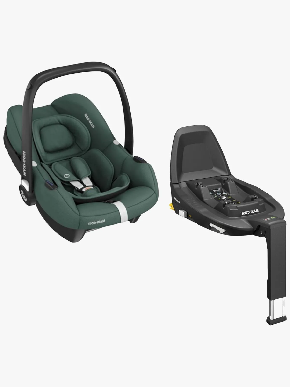MaxiCosi Autostole 0-13 Kg*Maxi-Cosi Cabriofix I-Size Autostol Baby inkl. FamilyFix 3 Base, Essential Green