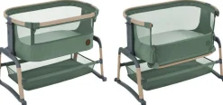 Børn MaxiCosi Børnesenge & Tilbehør>Maxi-Cosi Iora Air Bedside Crib, Beyond Green