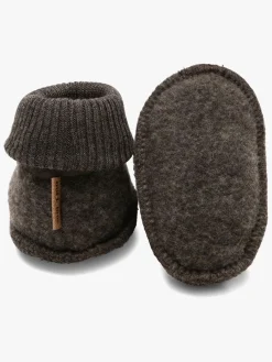 MikkLine Hjemmesko*Mikk-Line Futter Merinould, Dark Brown Melange