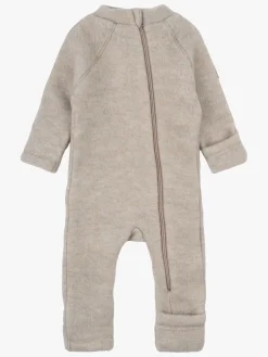 Børn MikkLine Heldragter|Uldtøj>Mikk-Line Ulddragt Merino, Melange Offwhite