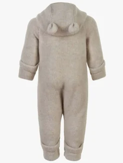 MikkLine Heldragter|Uldtøj*Mikk-Line Ulddragt Merinould med Ører, Melange Offwhite