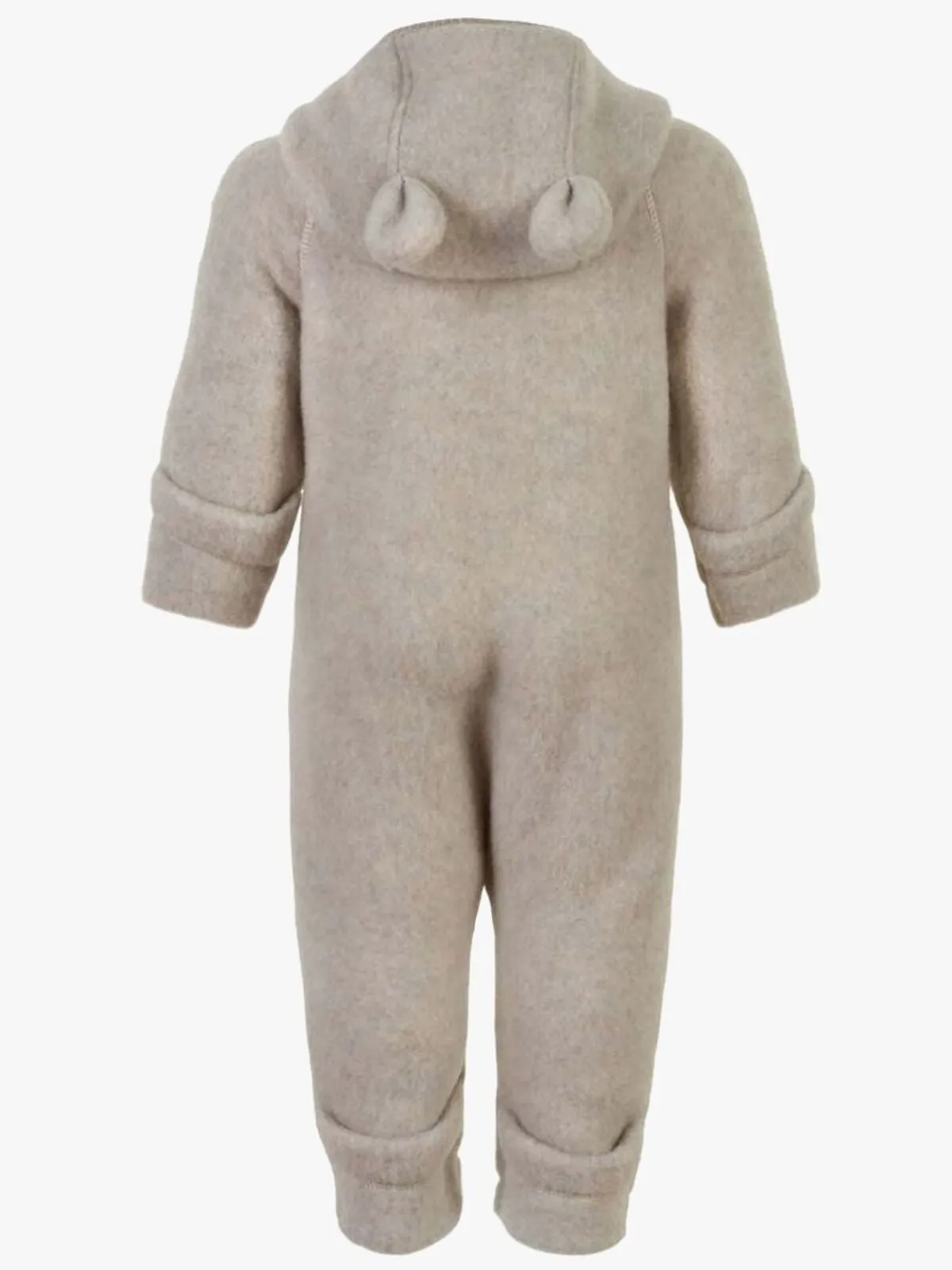 MikkLine Heldragter|Uldtøj*Mikk-Line Ulddragt Merinould med Ører, Melange Offwhite