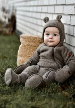 Børn MikkLine Heldragter|Uldtøj></noscript>Mikk-Line Ulddragt Merinould med Ører, Melange Denver