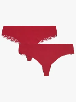 Milki Tøj Til Mor>String 2-Pak, Wine Red