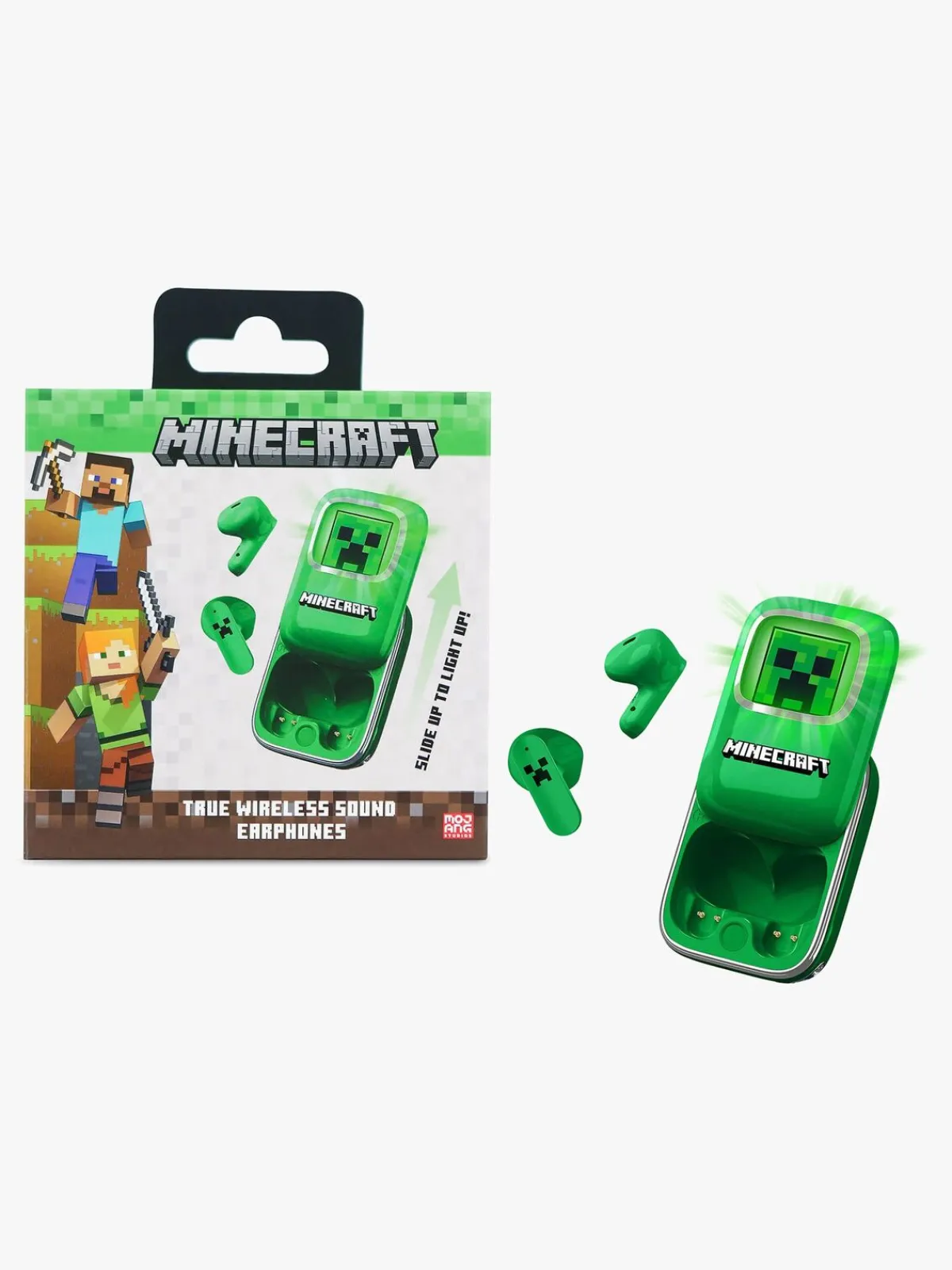 OTLTechnologies Elektronik & Media*Minecraft Høretelefoner In-Ear TWS med LED, Grøn Grøn