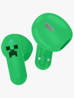 OTLTechnologies Elektronik & Media*Minecraft Høretelefoner In-Ear TWS med LED, Grøn Grøn