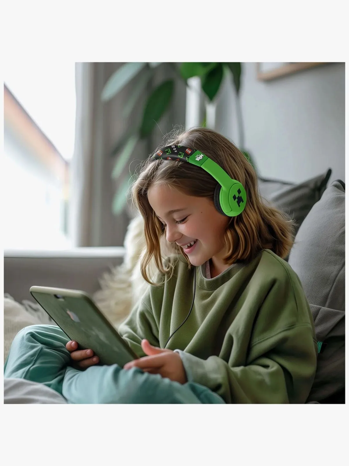 OTLTechnologies Elektronik & Media*Minecraft Høretelefoner med Ører 85dB Creeper Grøn