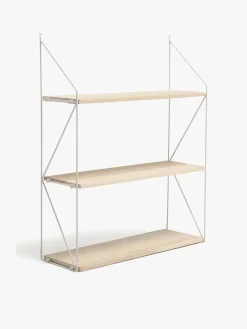 Børn Minitude Børnemøbler>Hylde Brooklyn 3-Plan, Natur/Hvid