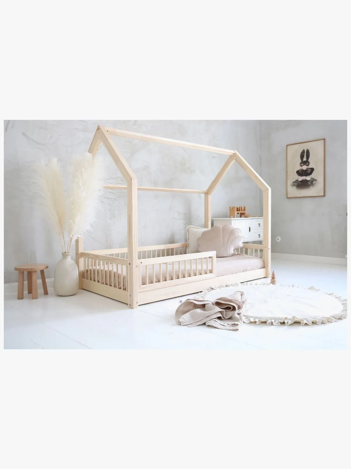 Minitude Børnesenge & Tilbehør*JAMES Junior-/Montessori-seng 90x190, Natur