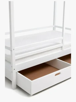 Minitude Børnesenge & Tilbehør*Nordic Jax Husseng 70x140 & BabyMatex Madras Soft Plus + Sengeskuffe, Hvid