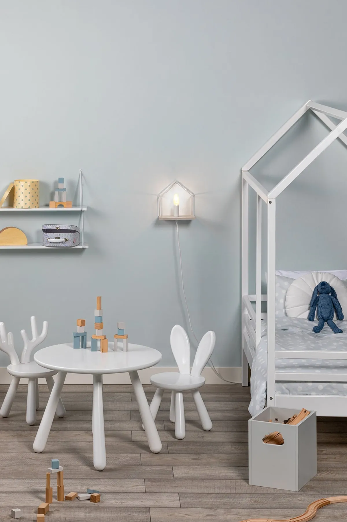 Børn Minitude Nordic JAX Juniorseng m. Madras 70x140, Hvid