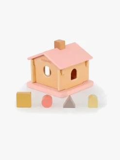 MooverToys Trælegetøj>Moover Toys IQ Puttekasse Hus, Pink