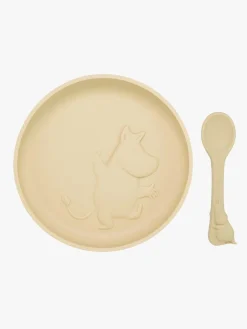 Mumin Spisetid*Mumitroldene Spisesæt Silikone, Latte Brown Brun/Beige