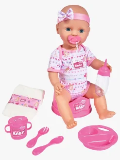 NewBornBaby Legetøj Til Børn På 0-10 År|Dukker & Bamser*New Born Baby Dukke med Tilbehør, Lyserød