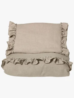 Børn NGBaby Sengetøj>NG Baby Sengesæt Mood Ruffles 100x130 Tremmeseng, Natur