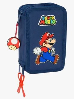 SuperMario Kreativt Legetøj>Nintendo Super Mario Penalhus med 3 Rum, Rød/Blå