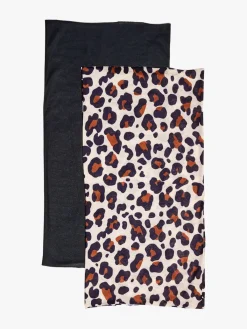 Børn Nordbjrn Tilbehør>Nordbjørn Bjørli Halsedisse 2-Pak, Black/Leopardy Rustic Sandshell