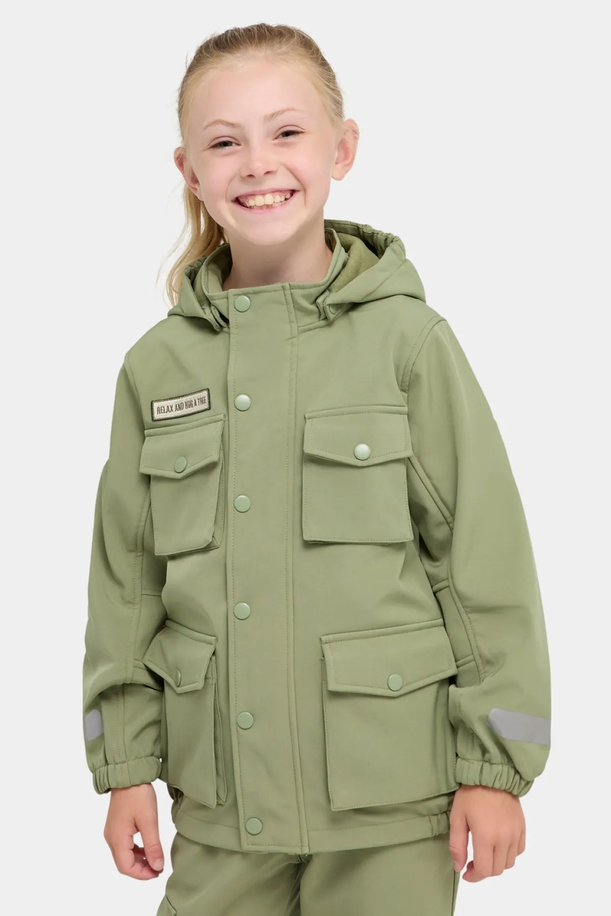 Børn Nordbjrn Nordbjörn Brokvarn Softshelljakke, Grøn