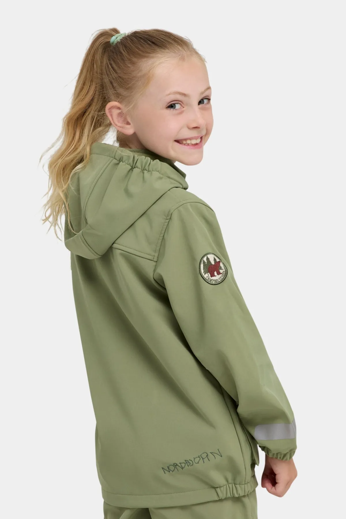 Børn Nordbjrn Nordbjörn Brokvarn Softshelljakke, Grøn