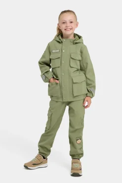 Børn Nordbjrn Nordbjörn Brokvarn Softshelljakke, Grøn