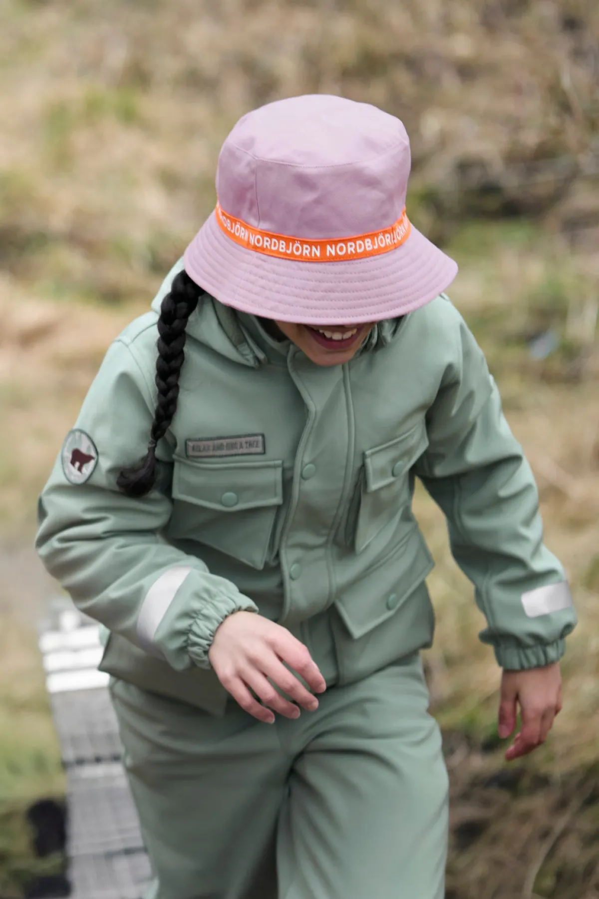 Børn Nordbjrn Nordbjörn Brokvarn Softshelljakke, Grøn