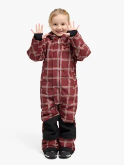Børn Nordbjrn Flyverdragter|Overtøj>Nordbjörn Enelunden Flyverdragt, Madder Brown Checked