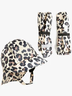 Børn Nordbjrn Nordbjørn Fjord Foret Regnhue & Vanter, Leopardy Brazilian Sand