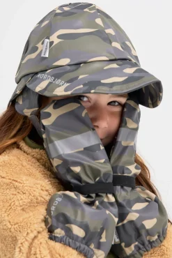 Børn Nordbjrn Nordbjørn Fjord Foret Regnhue & Vanter, Hide and Seek Green