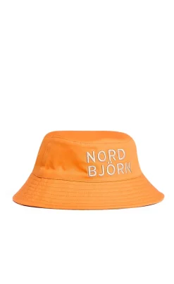 Børn Nordbjrn Nordbjörn Hjortnäs Bucket Hat Vendbar, Orange