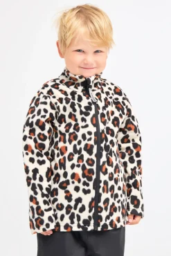 Børn Nordbjrn Nordbjørn Malö Fleecetrøje, Leopardy Rustic Sandshell