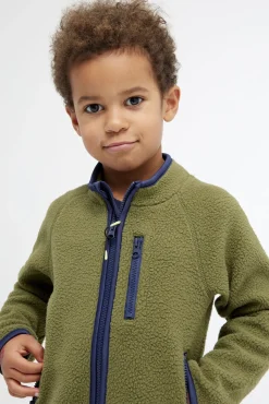 Børn Nordbjrn Fleecetøj>Nordbjørn Mollösund Fleecetrøje, Olive Green