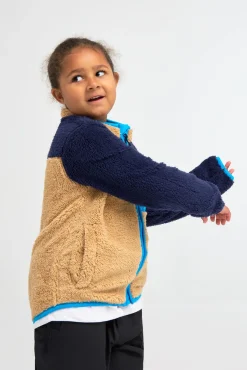 Børn Nordbjrn Fleecetøj></noscript>Nordbjørn Montana Fleecetrøje, Blue Latte