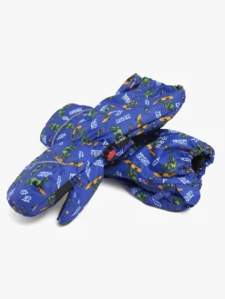 Børn Nordbjrn Nordbjørn Peak Vanter, Blue Skate Dino