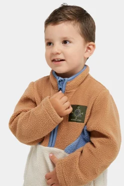 Børn Nordbjrn Nordbjörn Rydal Fleecetrøje, Tobacco Brown/Stonewash/Oatmeal