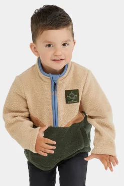 Børn Nordbjrn Fleecetøj>Nordbjörn Rydal Fleecetrøje, Sesame/Tobacco Brown/Deep Depths