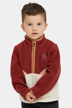 Børn Nordbjrn Nordbjörn Rydal Fleecetrøje, Madder Brown/Rose Dawn/Oatmeal