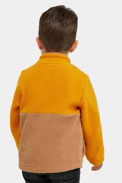 Børn Nordbjrn Nordbjörn Rydal Fleecetrøje, Inca gold/Deep Depths/Tobacco brown